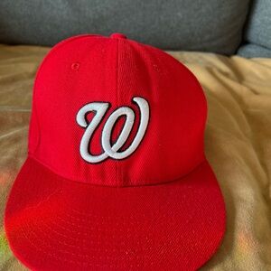 Washington Nationals Red Baseball Cap with White Logo